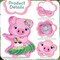 Small Pig Piñata Hawaiian Party Decorations Pink Pig Piñata with Blindfold Stick for Summer Hawaii Aloha Tropical Themed Birthday Party Supplies, 16.5 x 12.4 x 3.1 Inch